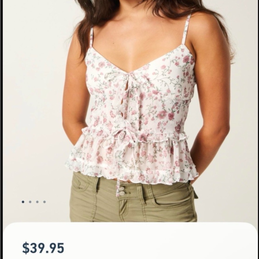 Hollister Pink Floral Camisole